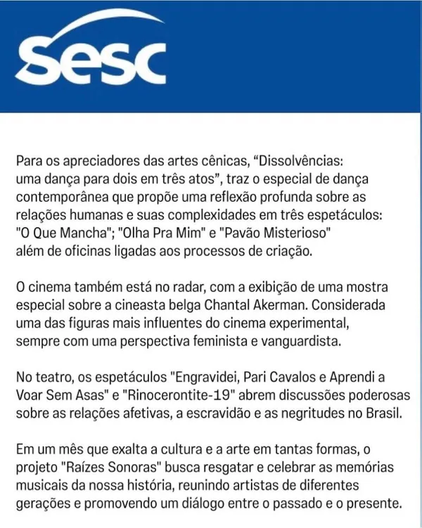 Dissolvências uma dança para dois em três atos | Sesc Rio Preto (2025)