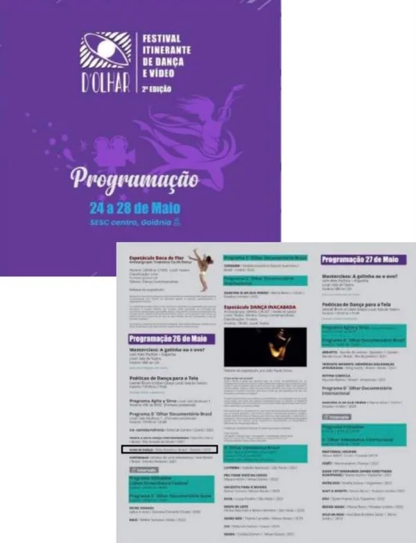 2° Festival Itinerante de Dança e Vídeo D'Olhar | Sesc Goiânia (2022)