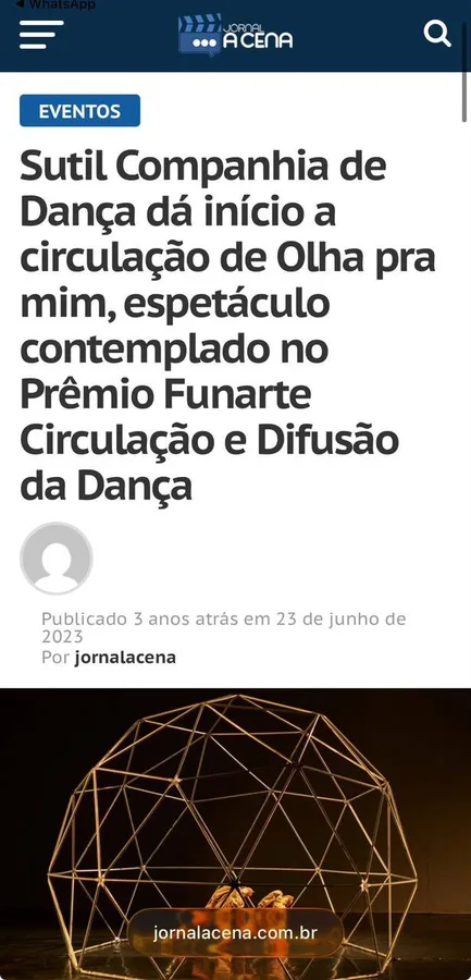 Jornal A Cena&nbsp;&nbsp;– Curitiba (PR)
